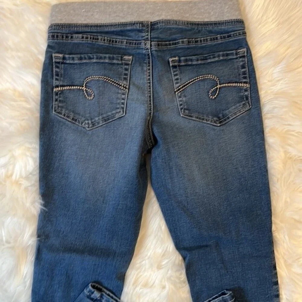 Justice Girls Blue Denim Pull-up Jeans Size 10
